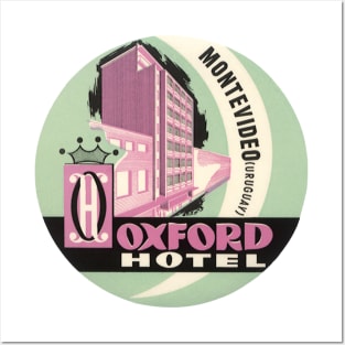 Vintage Travel Poster, Oxford Hotel, Montevideo, Uruguay Posters and Art